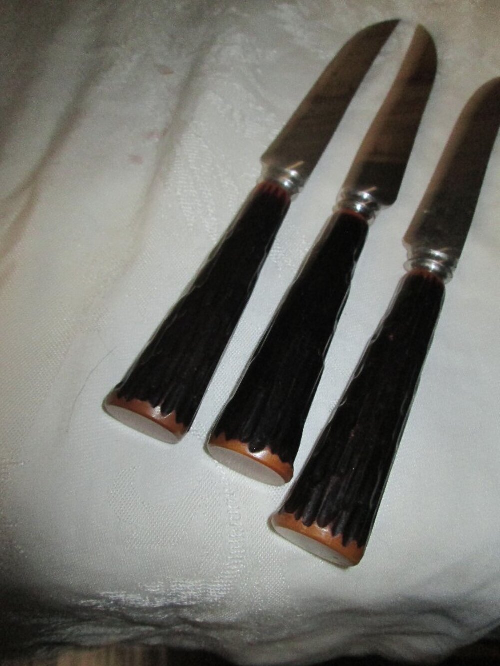 3 Westall Richardson vintage Sheffield England bakelite handles steak knives
